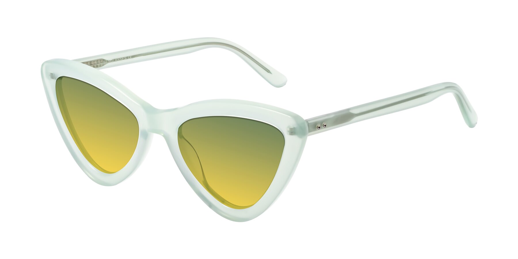 Angle of Candy in Light Green with Green / Yellow Gradient Lenses