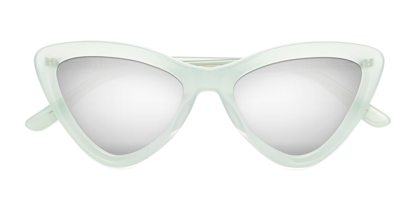 Candy - Light Green Flash Mirrored Sunglasses