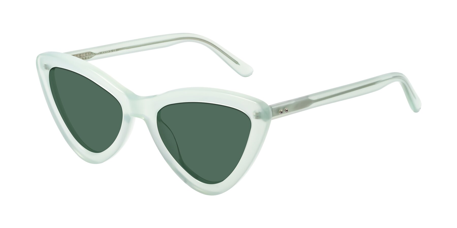 Angle of Candy in Light Green with Green Polarized Lenses