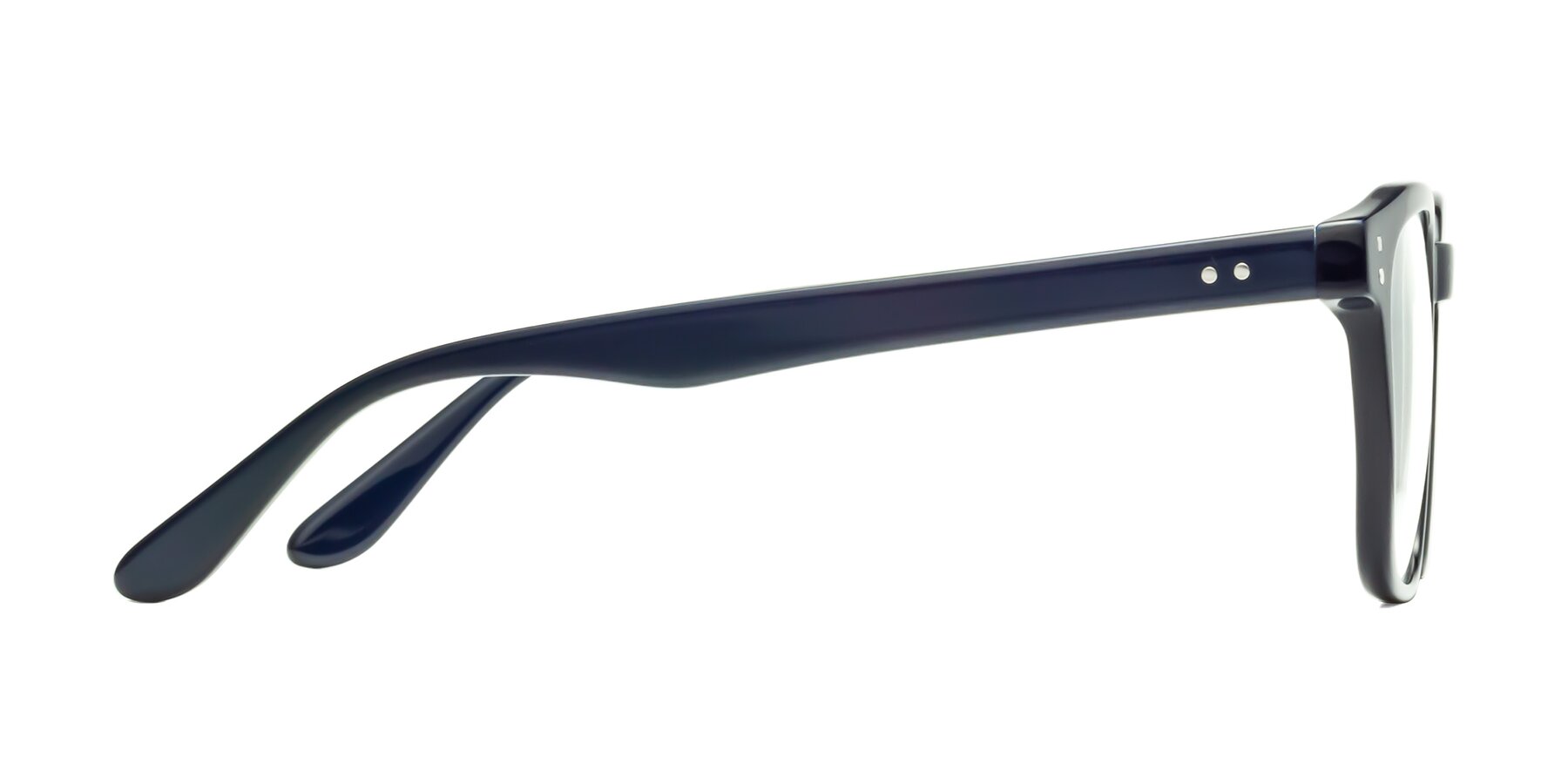 Side of Riverside in Dark Blue with Clear Eyeglass Lenses