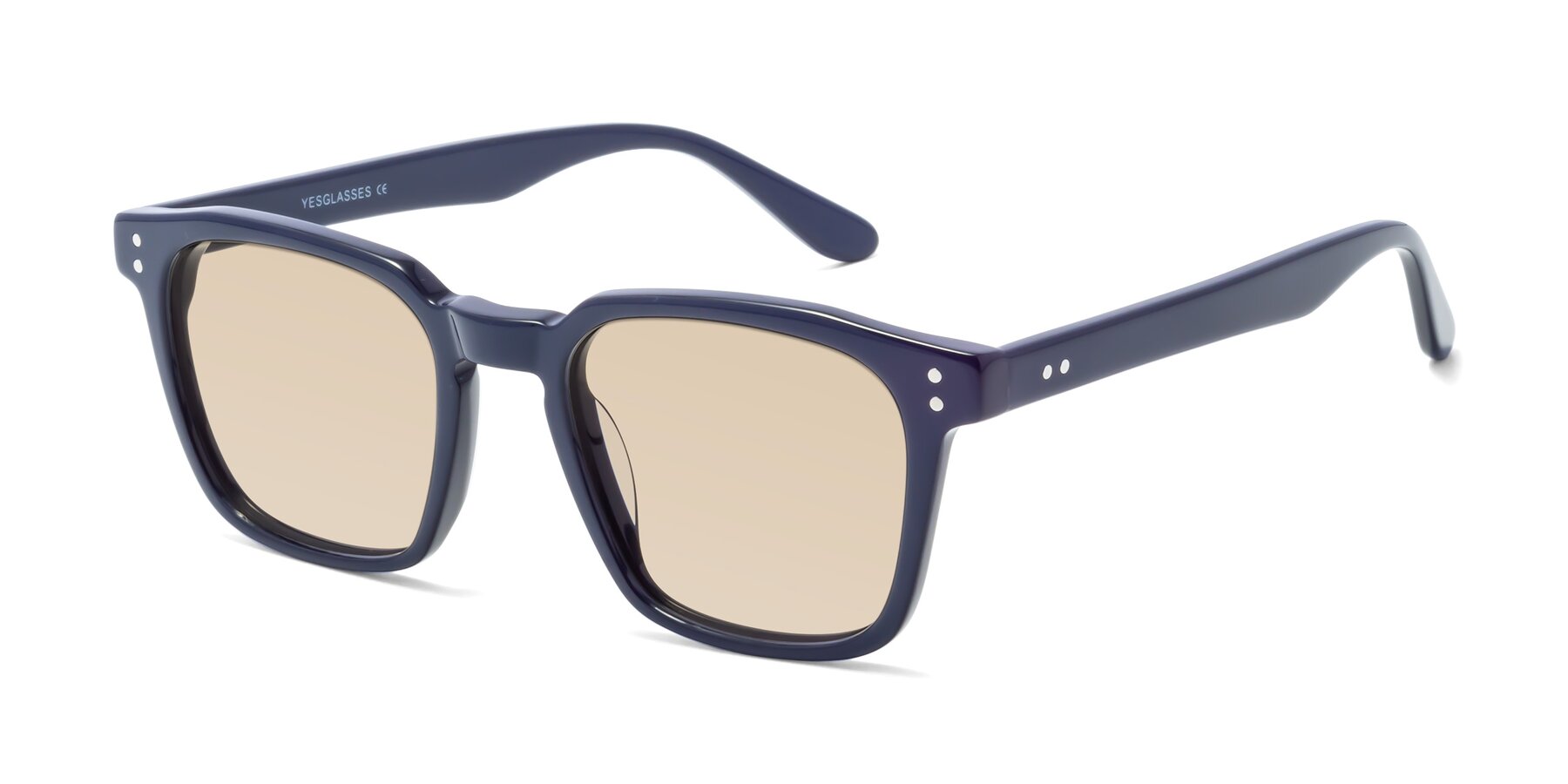 Angle of Riverside in Dark Blue with Light Brown Tinted Lenses