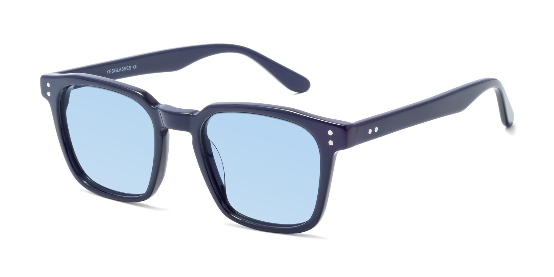 Angle of Riverside in Dark Blue with Light Blue Tinted Lenses