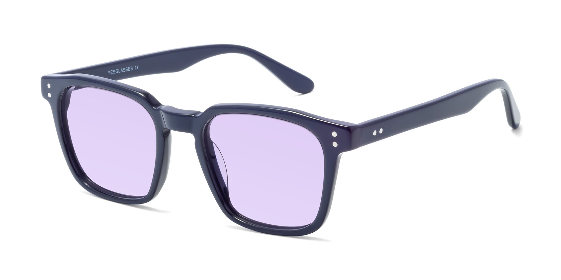 Angle of Riverside in Dark Blue with Light Purple Tinted Lenses