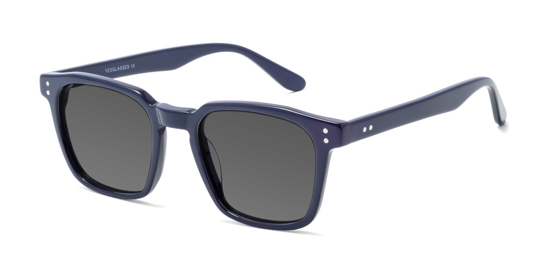 Angle of Riverside in Dark Blue with Medium Gray Tinted Lenses