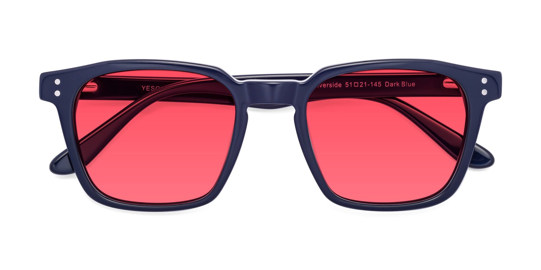Folded Front of Riverside in Dark Blue with Red Tinted Lenses