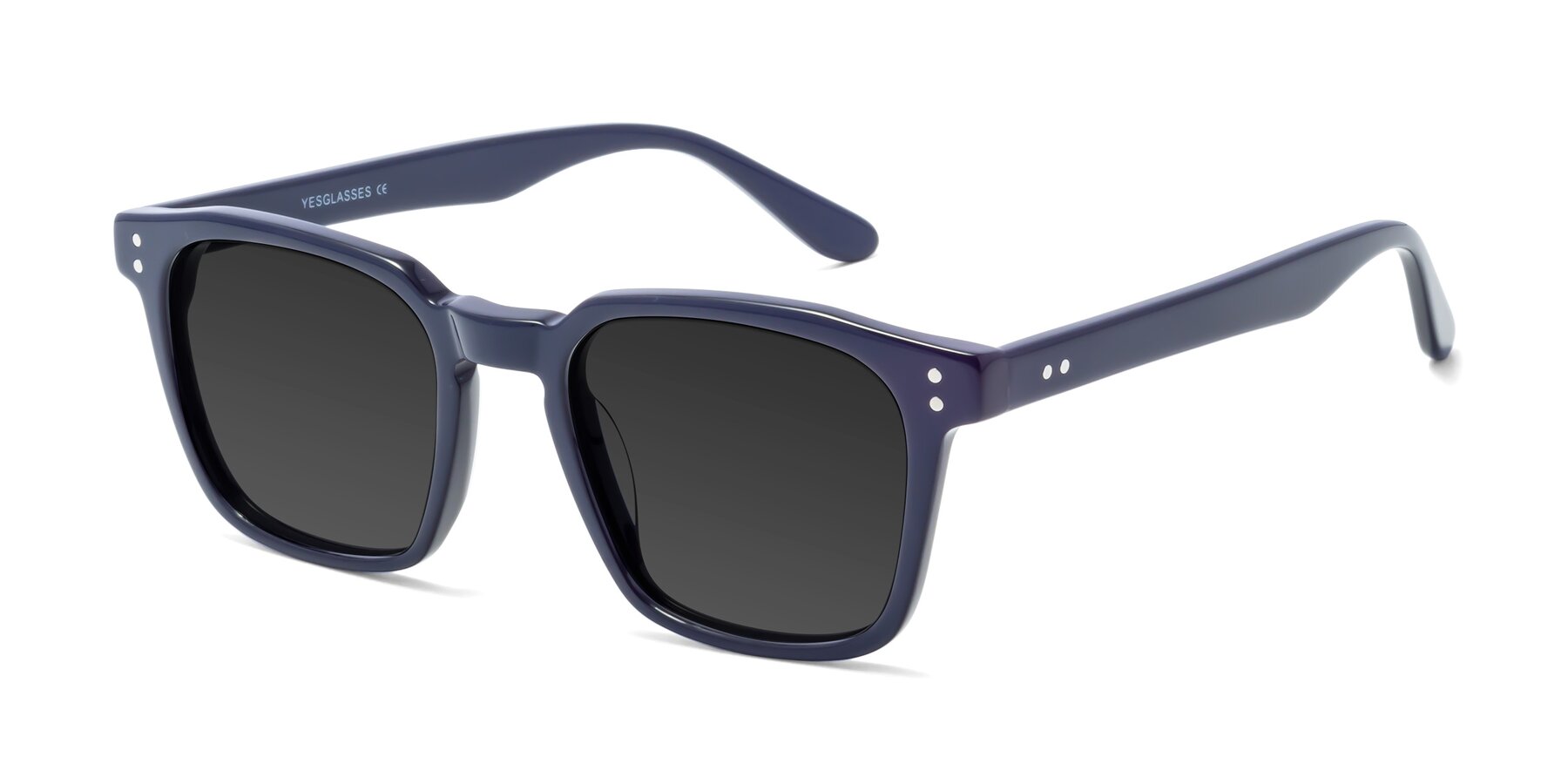 Angle of Riverside in Dark Blue with Gray Tinted Lenses