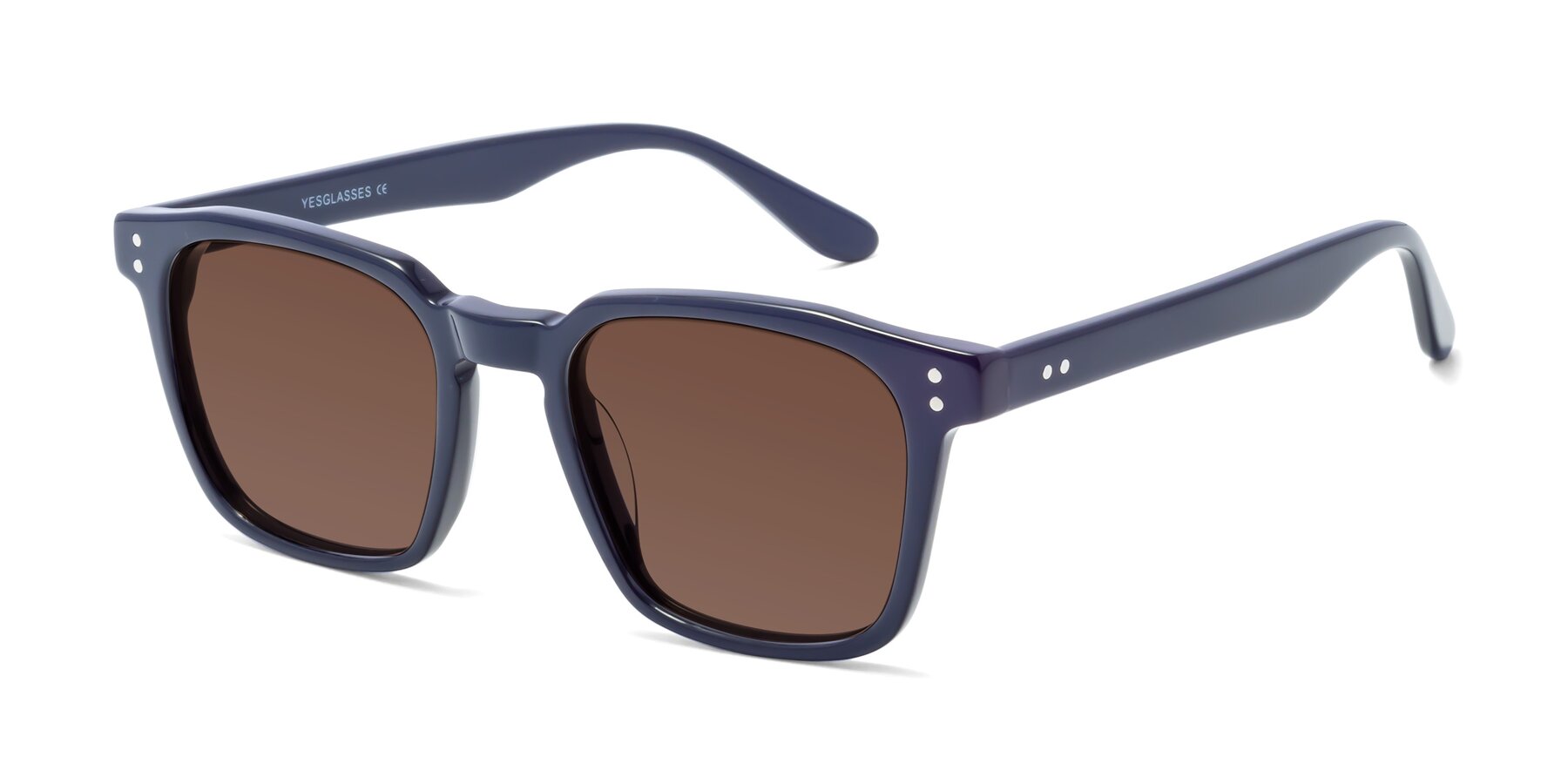 Angle of Riverside in Dark Blue with Brown Tinted Lenses