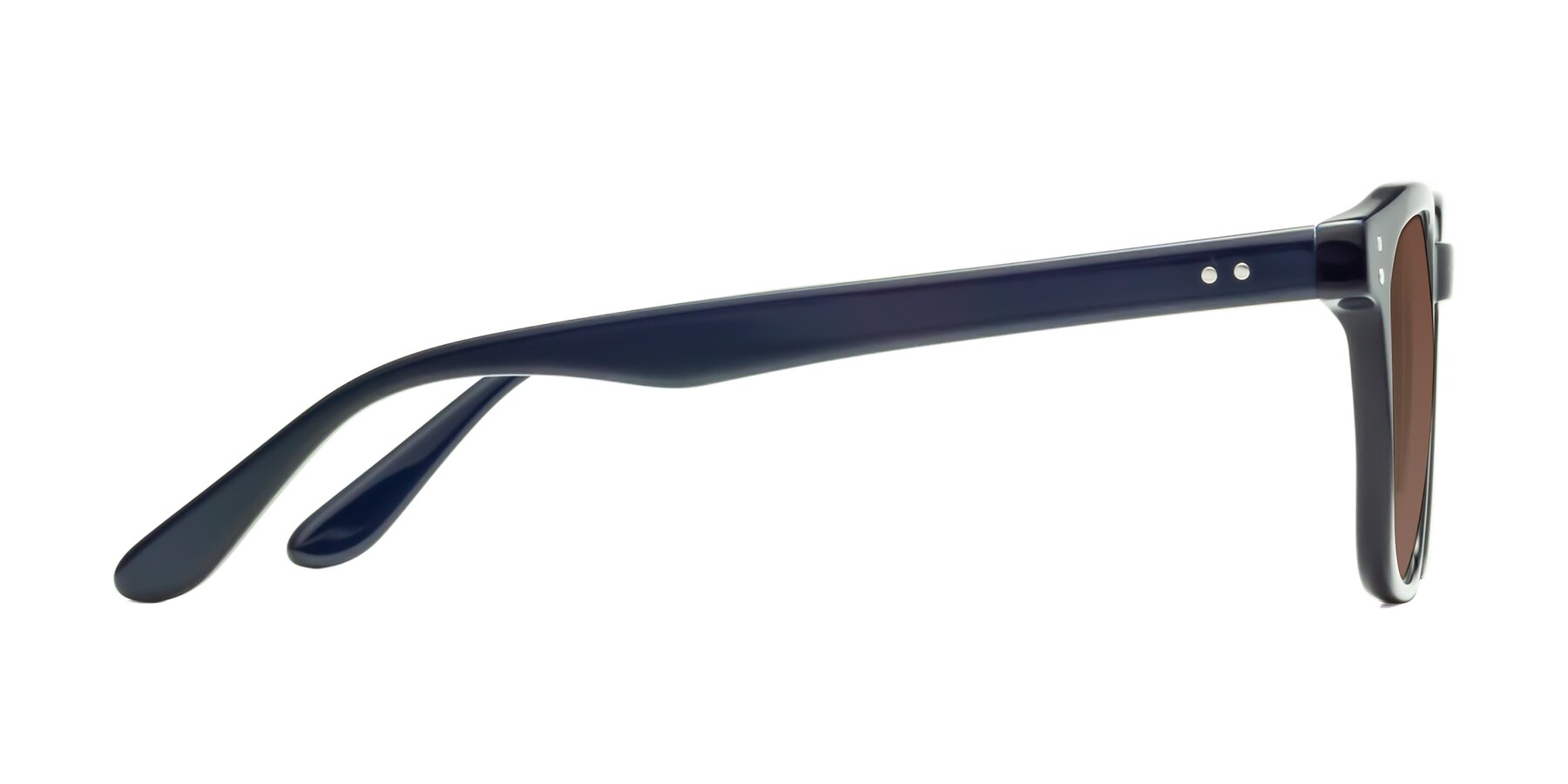 Side of Riverside in Dark Blue with Brown Tinted Lenses