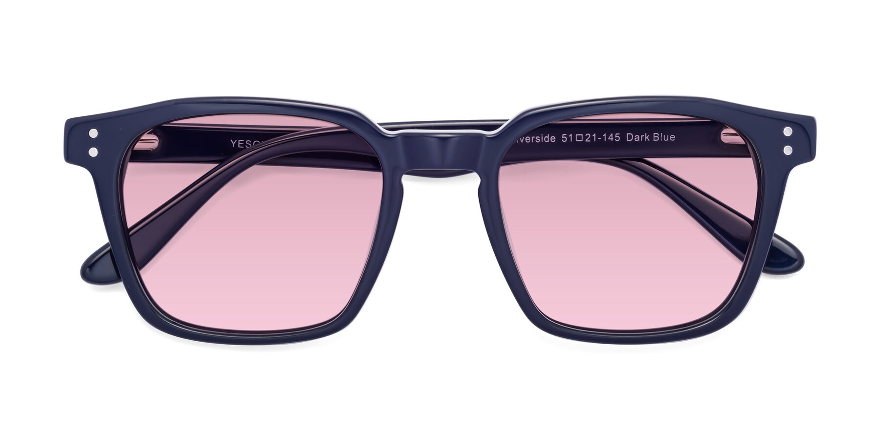 Folded Front of Riverside in Dark Blue with Light Wine Tinted Lenses