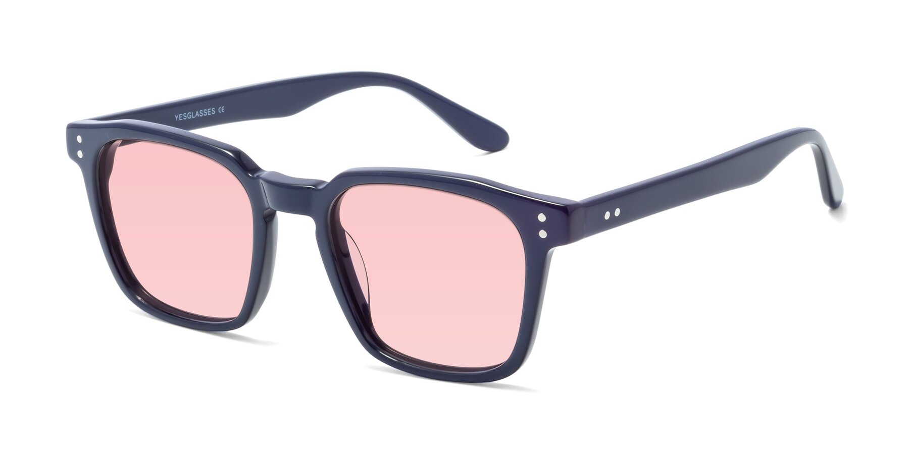 Angle of Riverside in Dark Blue with Light Garnet Tinted Lenses