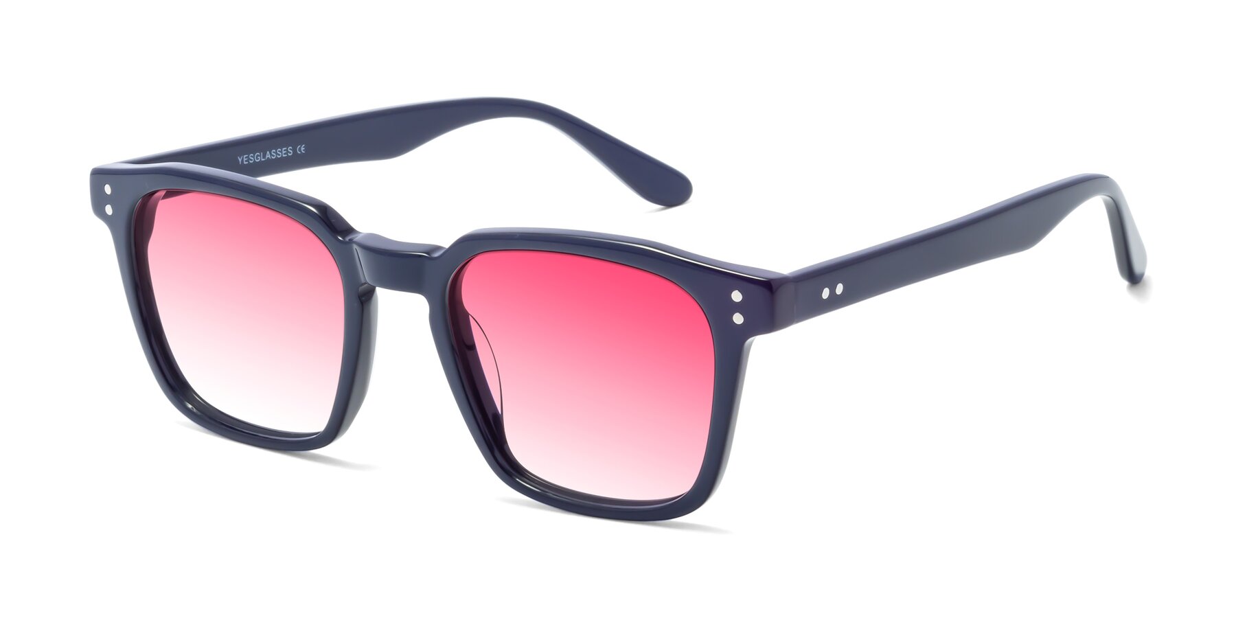 Angle of Riverside in Dark Blue with Pink Gradient Lenses