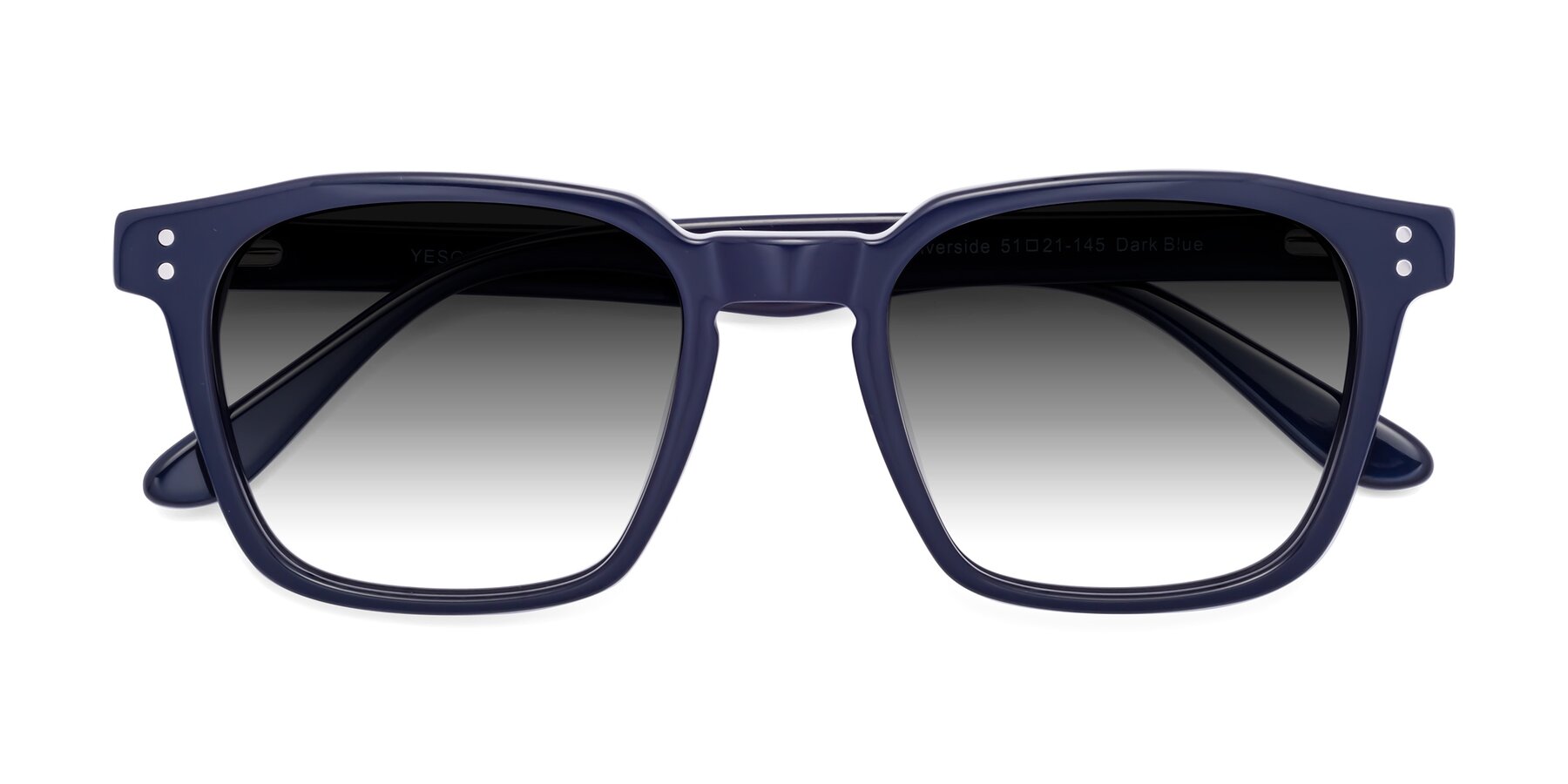 Folded Front of Riverside in Dark Blue with Gray Gradient Lenses