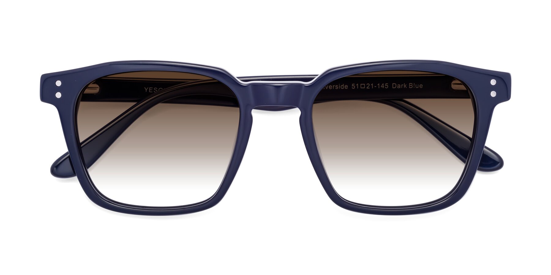 Folded Front of Riverside in Dark Blue with Brown Gradient Lenses