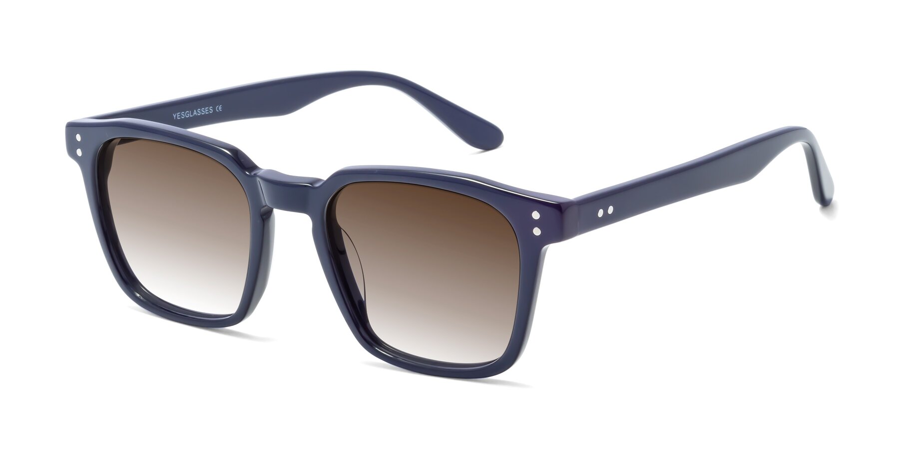 Angle of Riverside in Dark Blue with Brown Gradient Lenses