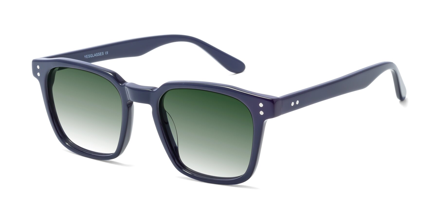 Angle of Riverside in Dark Blue with Green Gradient Lenses