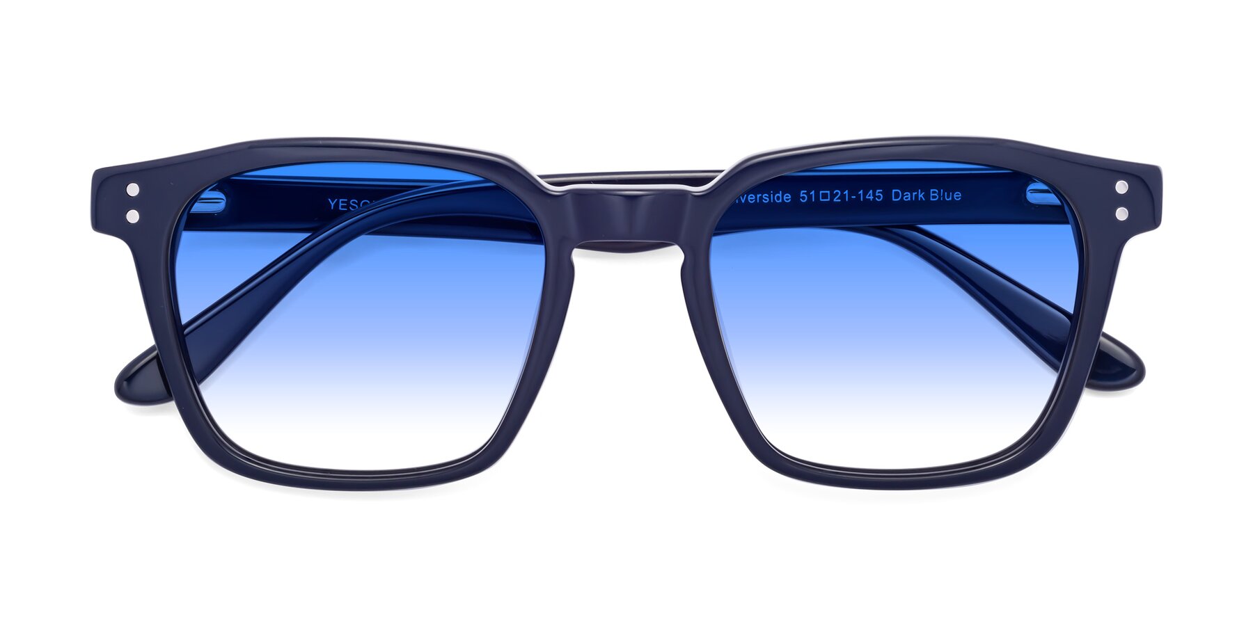 Folded Front of Riverside in Dark Blue with Blue Gradient Lenses