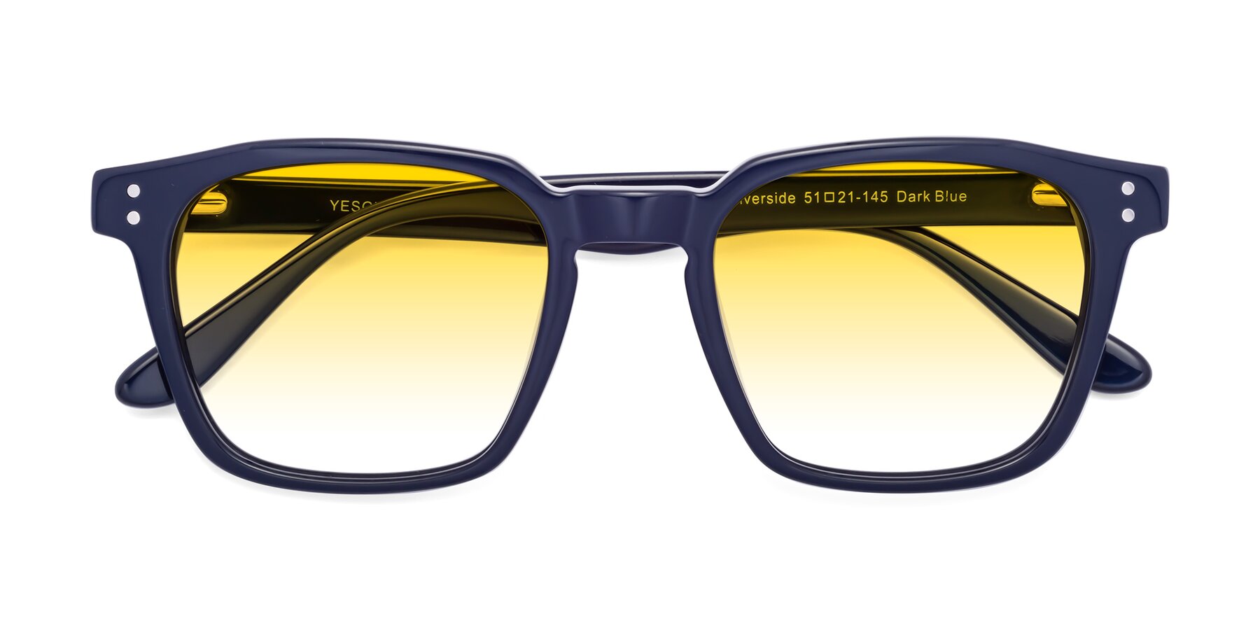 Folded Front of Riverside in Dark Blue with Yellow Gradient Lenses