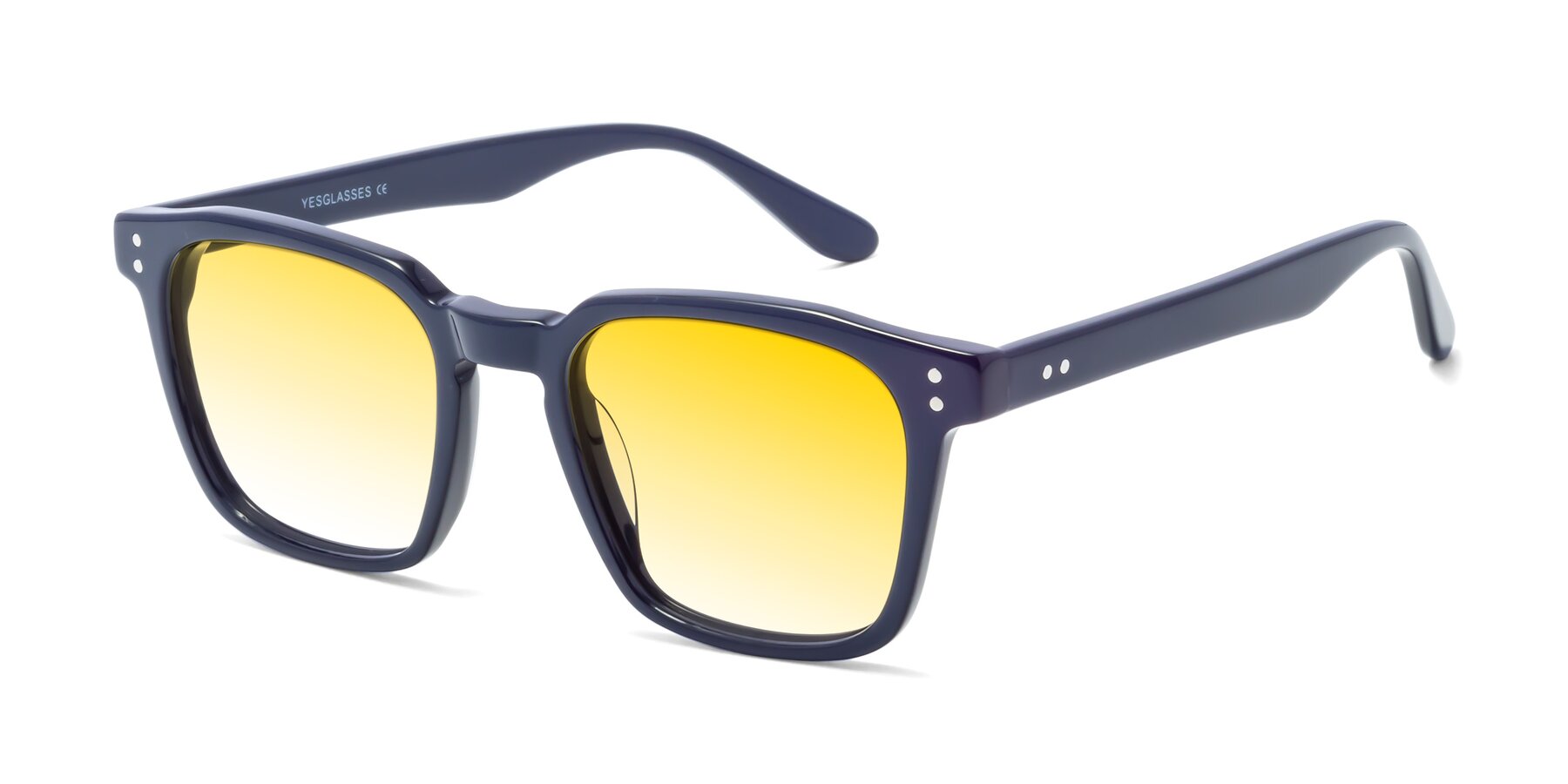 Angle of Riverside in Dark Blue with Yellow Gradient Lenses