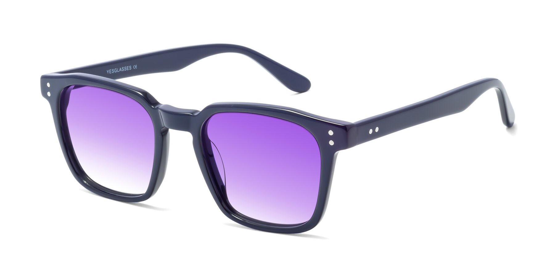 Angle of Riverside in Dark Blue with Purple Gradient Lenses