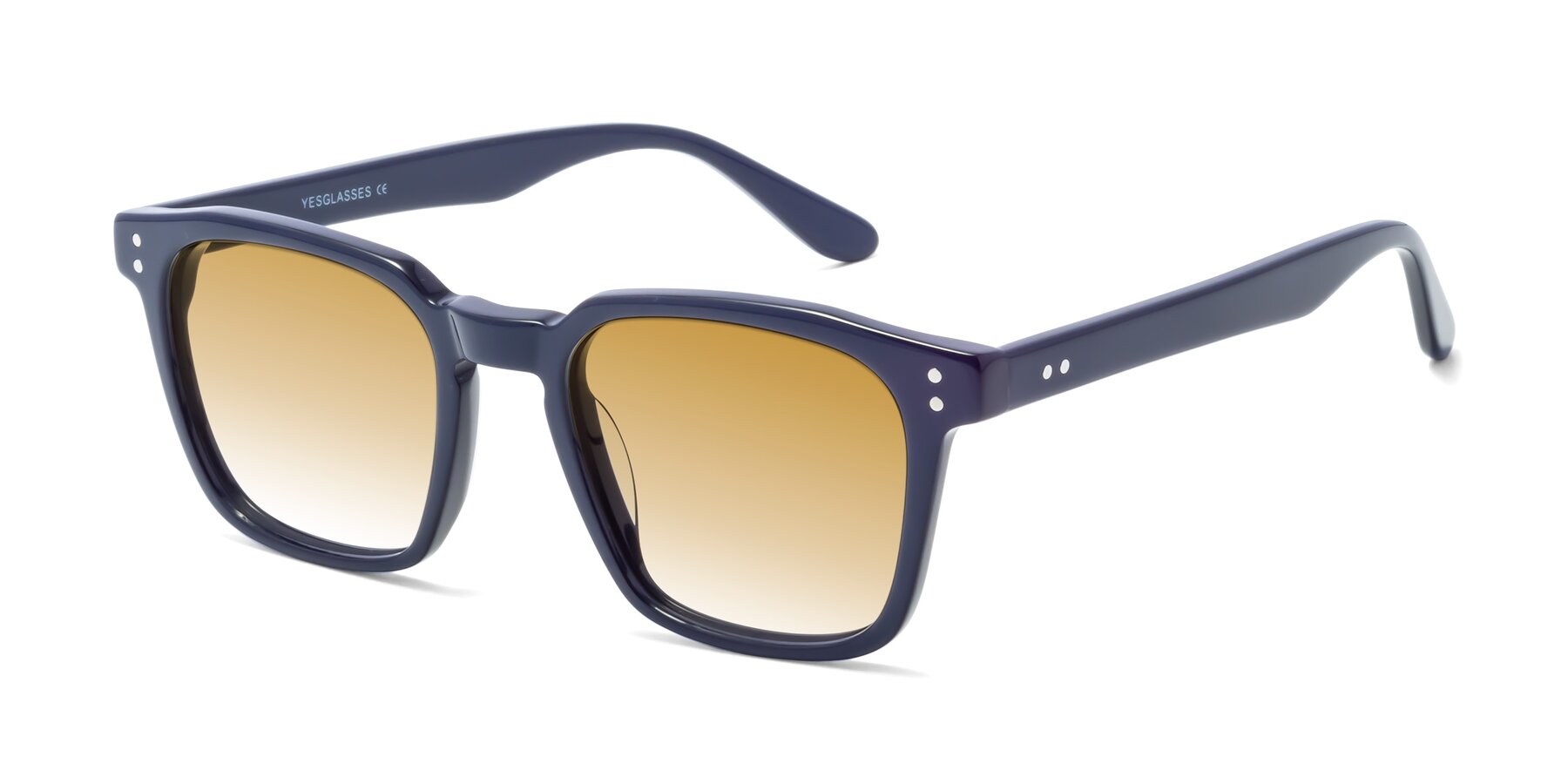 Angle of Riverside in Dark Blue with Champagne Gradient Lenses
