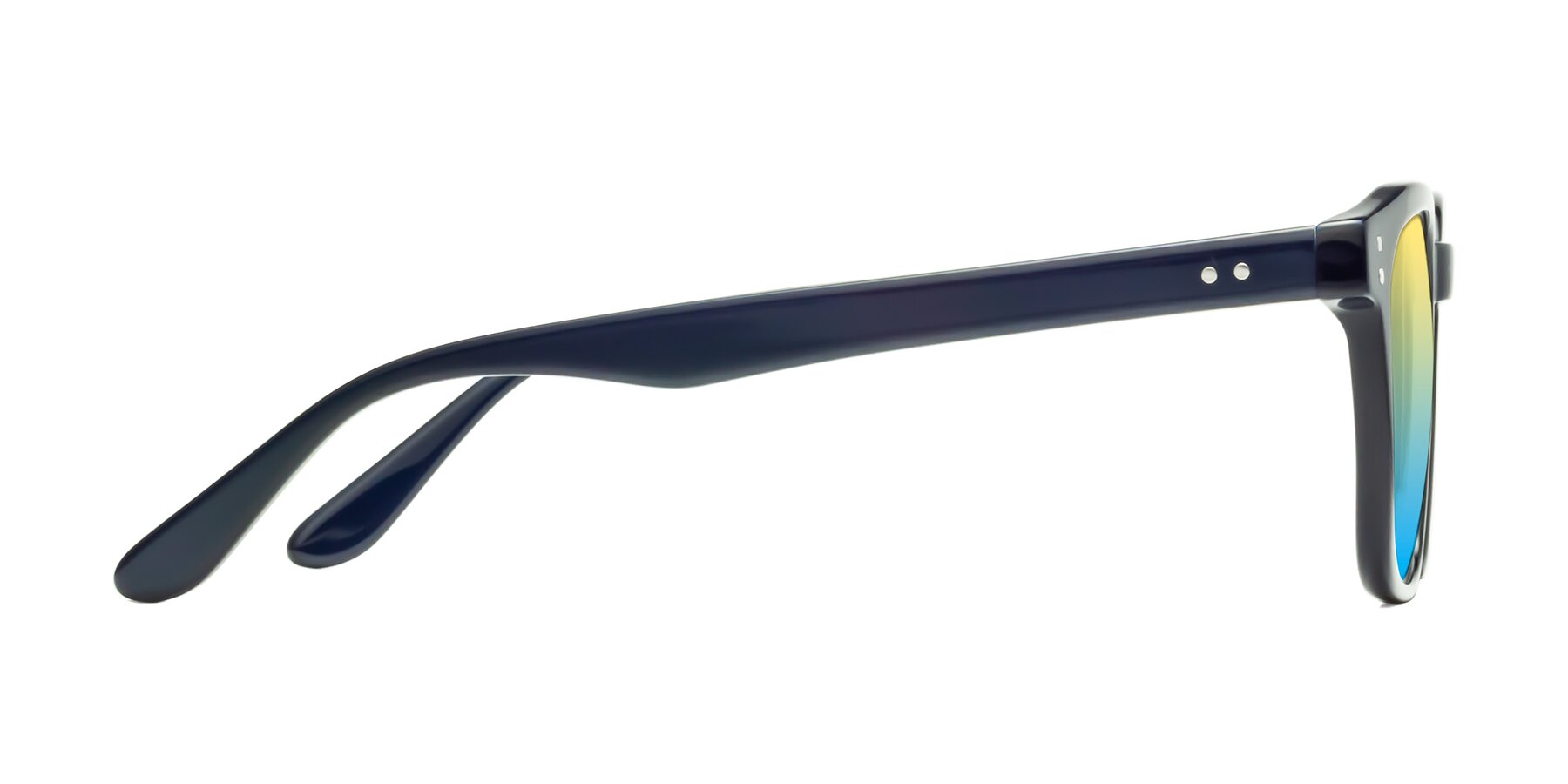 Side of Riverside in Dark Blue with Yellow / Blue Gradient Lenses