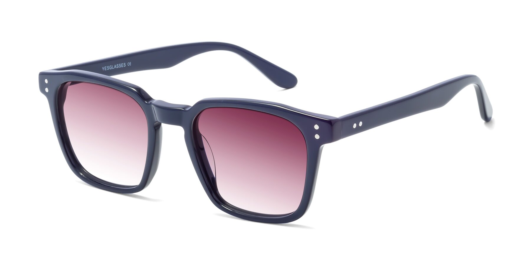 Angle of Riverside in Dark Blue with Wine Gradient Lenses