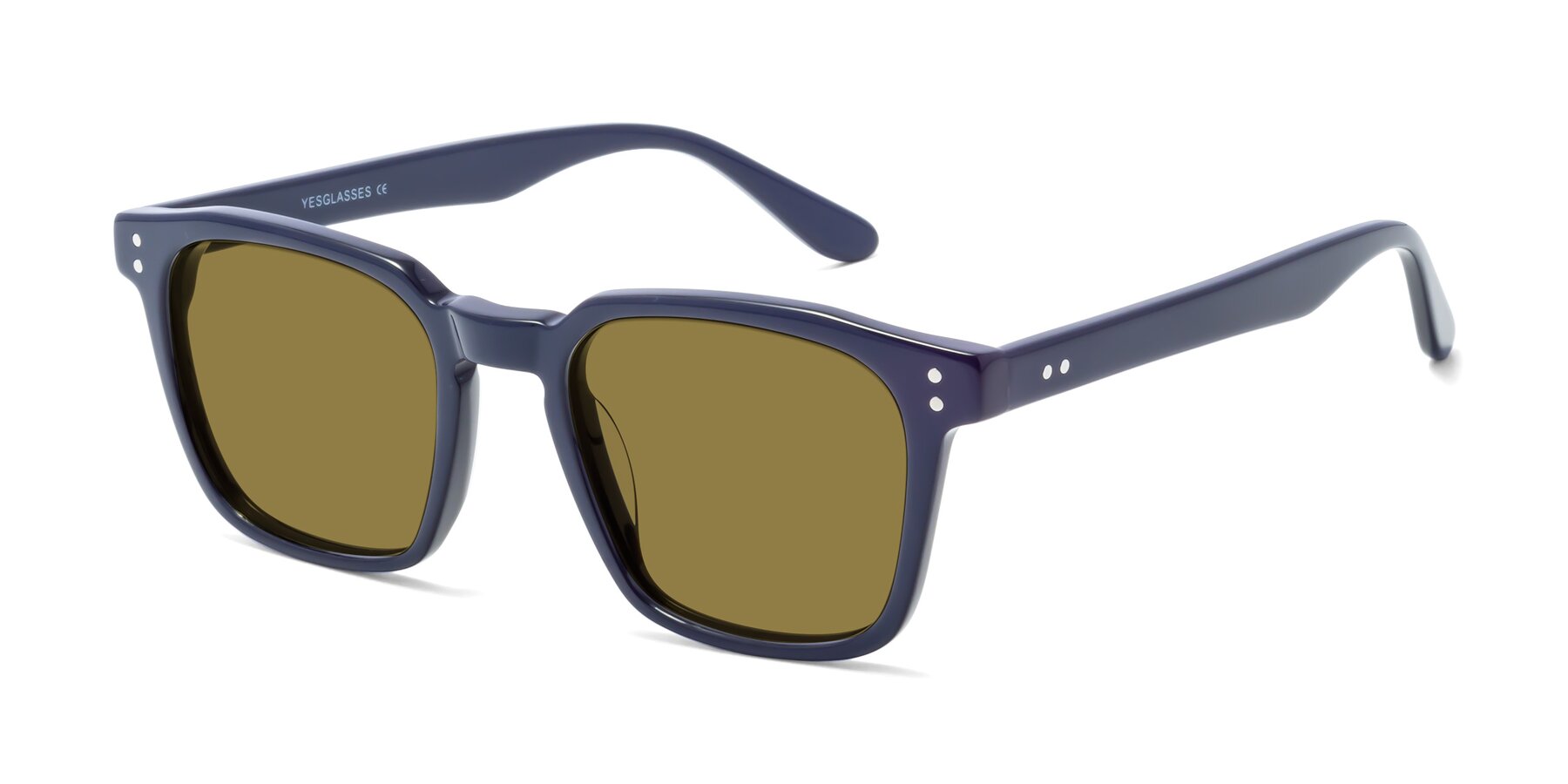 Angle of Riverside in Dark Blue with Brown Polarized Lenses