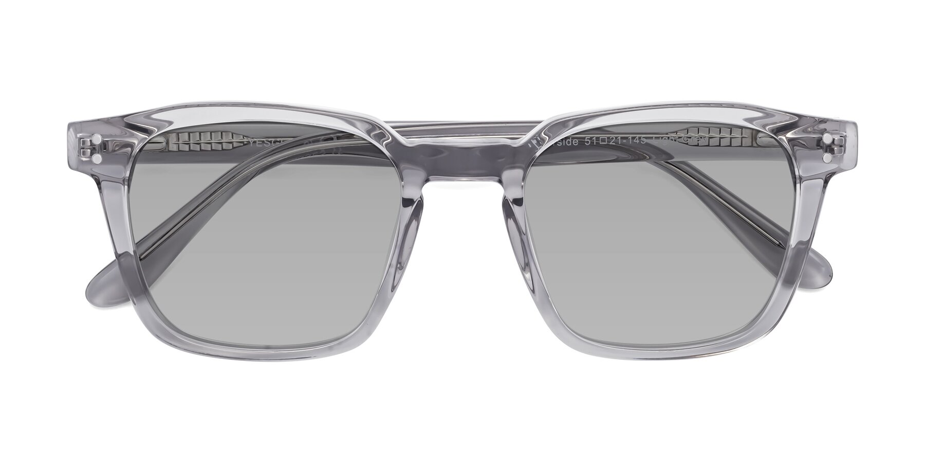 Folded Front of Riverside in Light Gray with Light Gray Tinted Lenses