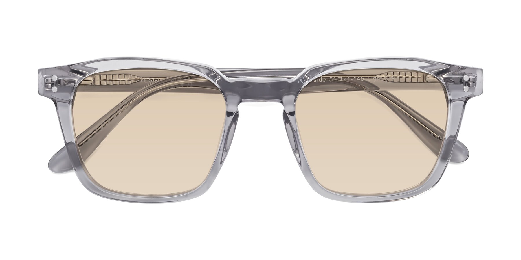 Folded Front of Riverside in Light Gray with Light Brown Tinted Lenses