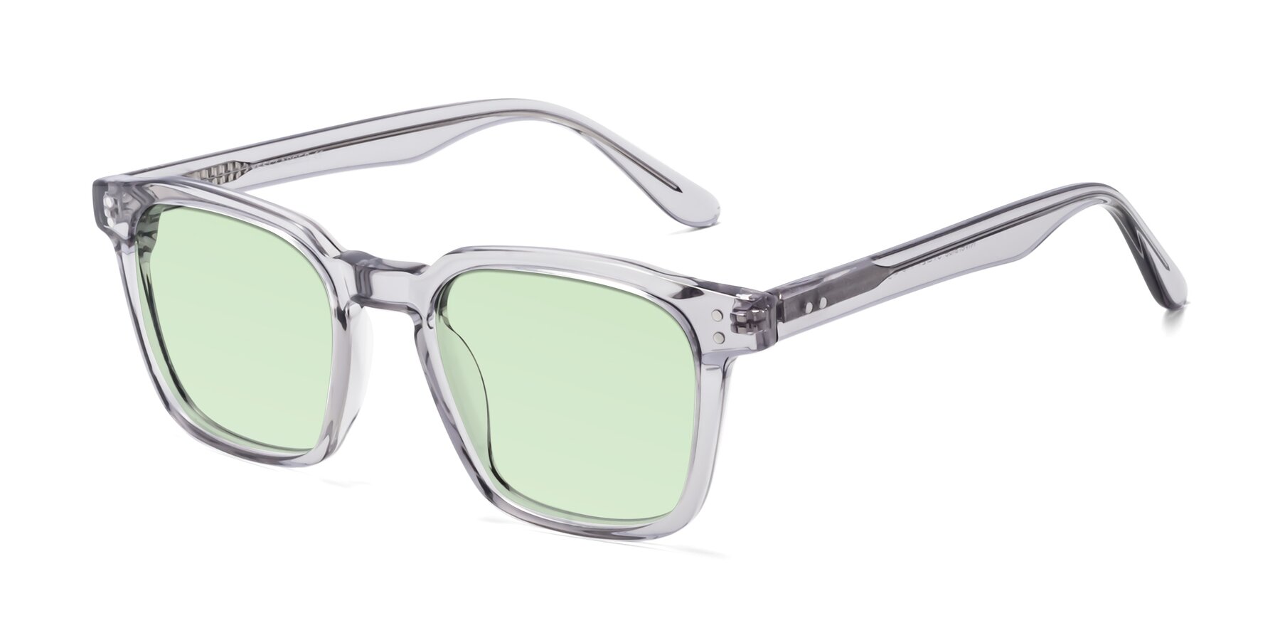 Angle of Riverside in Light Gray with Light Green Tinted Lenses