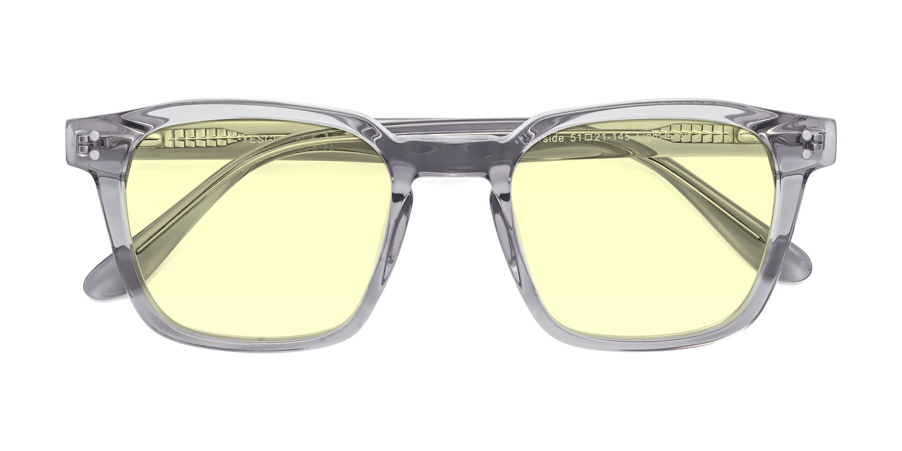 Folded Front of Riverside in Light Gray with Light Yellow Tinted Lenses