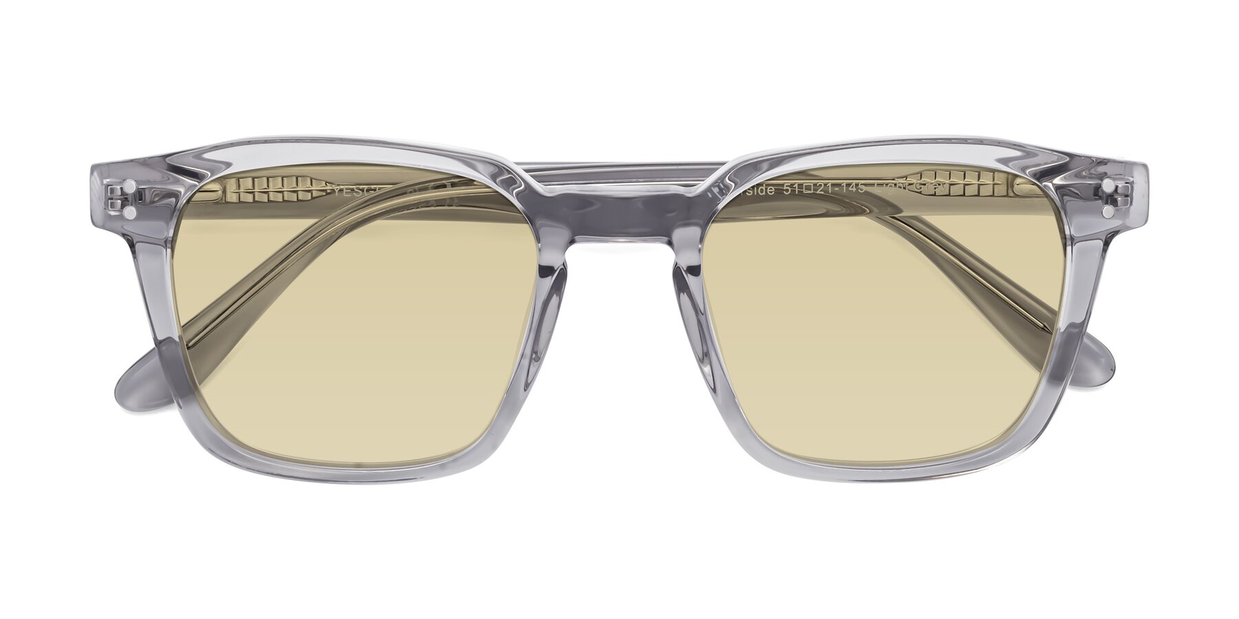 Folded Front of Riverside in Light Gray with Light Champagne Tinted Lenses