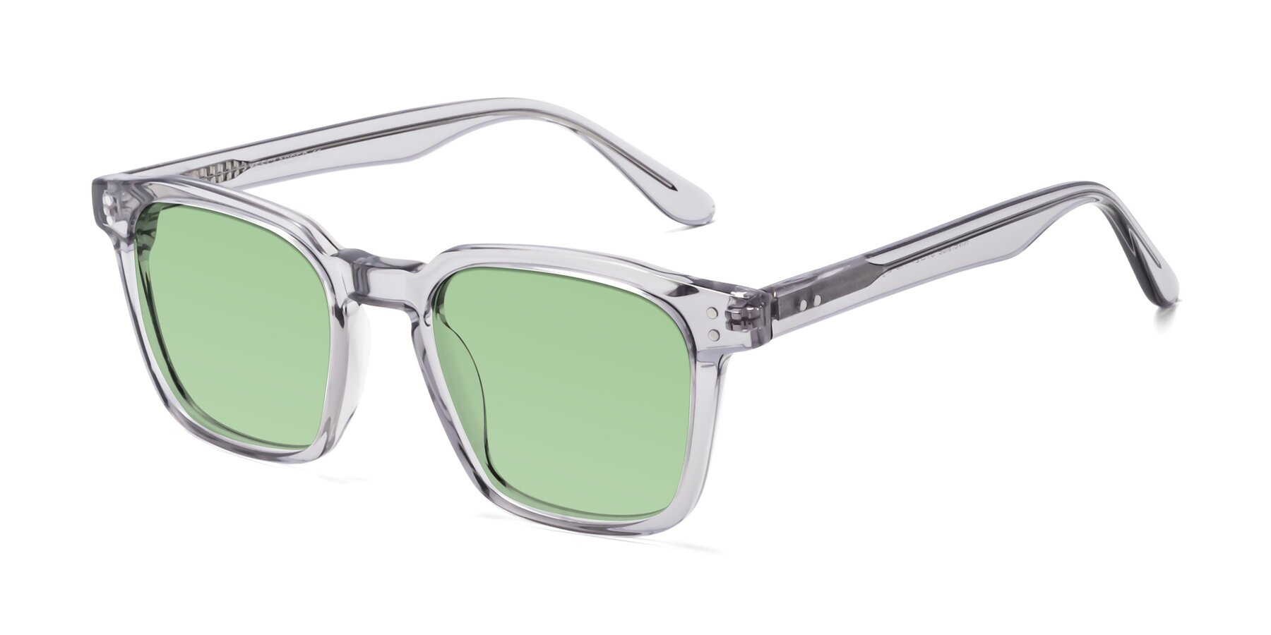 Angle of Riverside in Light Gray with Medium Green Tinted Lenses