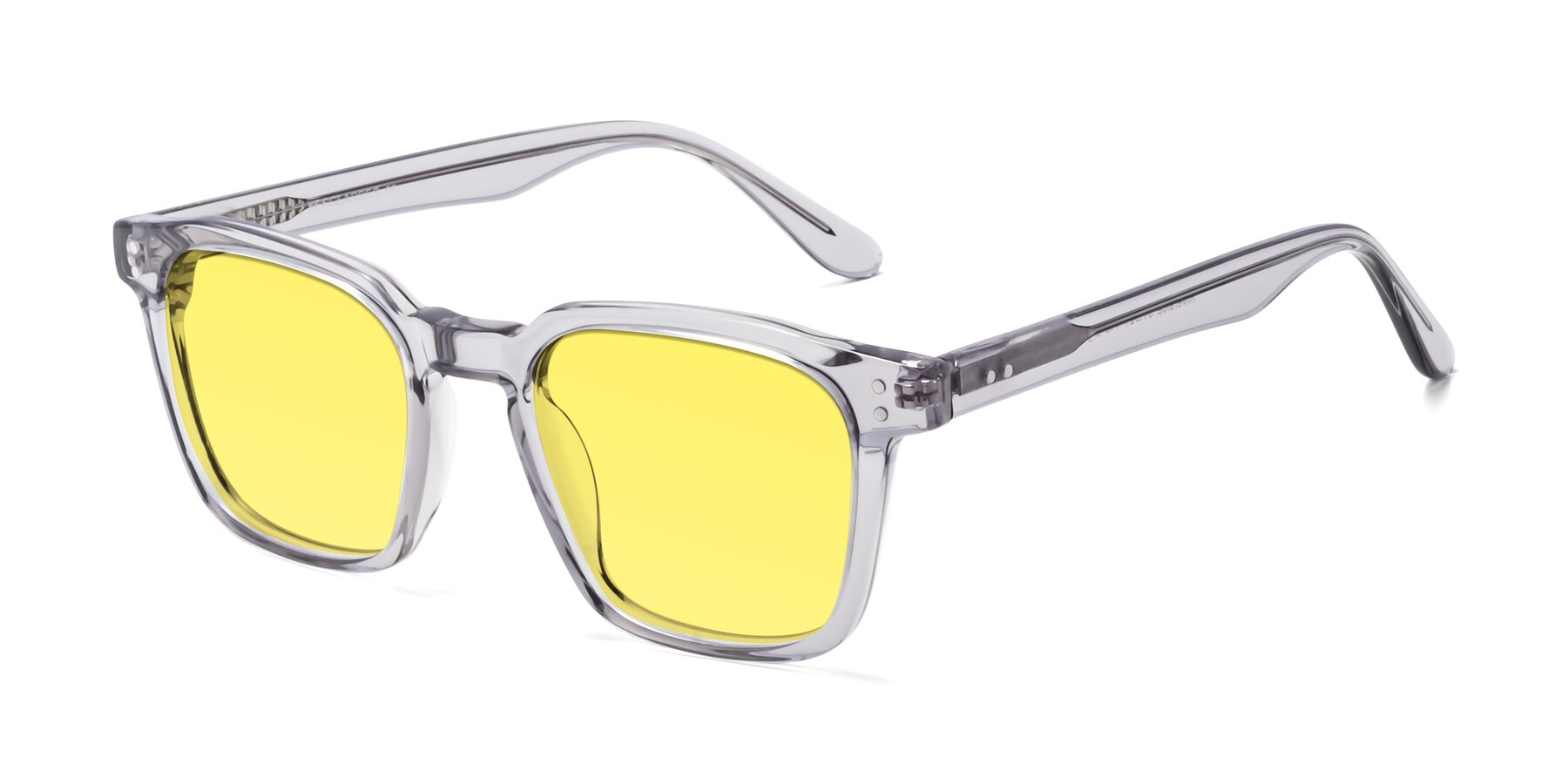 Angle of Riverside in Light Gray with Medium Yellow Tinted Lenses
