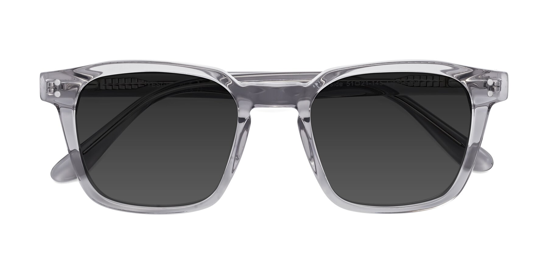 Folded Front of Riverside in Light Gray with Gray Tinted Lenses