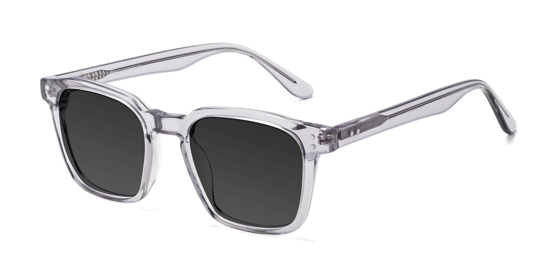 Angle of Riverside in Light Gray with Gray Tinted Lenses