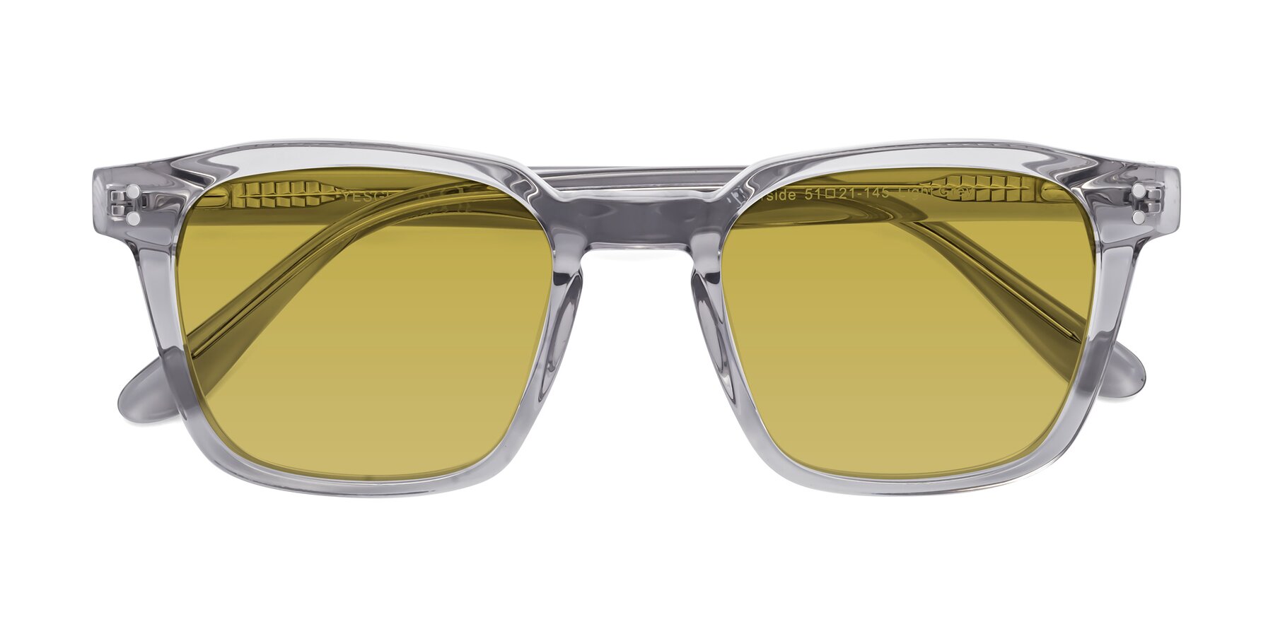 Folded Front of Riverside in Light Gray with Champagne Tinted Lenses