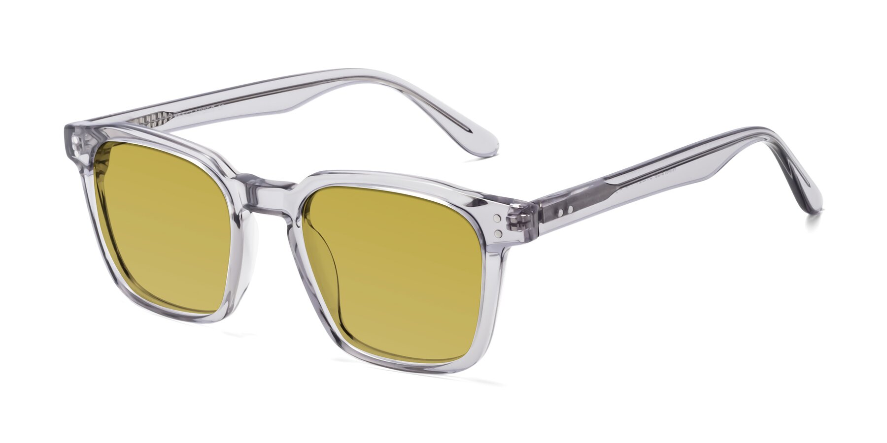 Angle of Riverside in Light Gray with Champagne Tinted Lenses