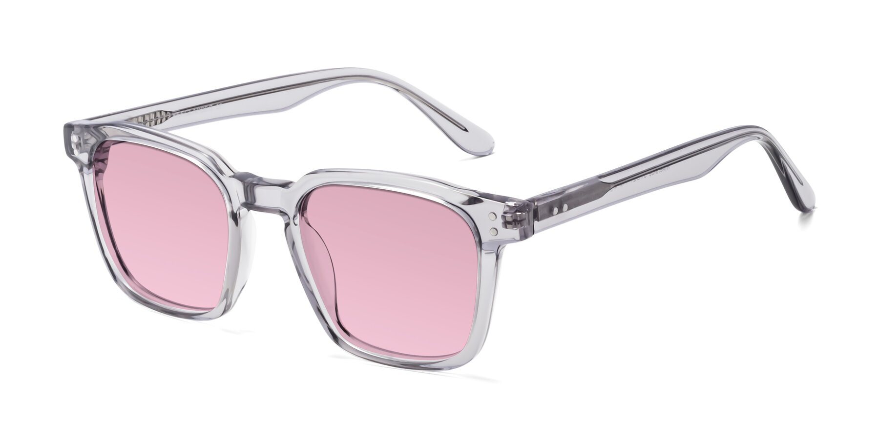 Angle of Riverside in Light Gray with Light Wine Tinted Lenses