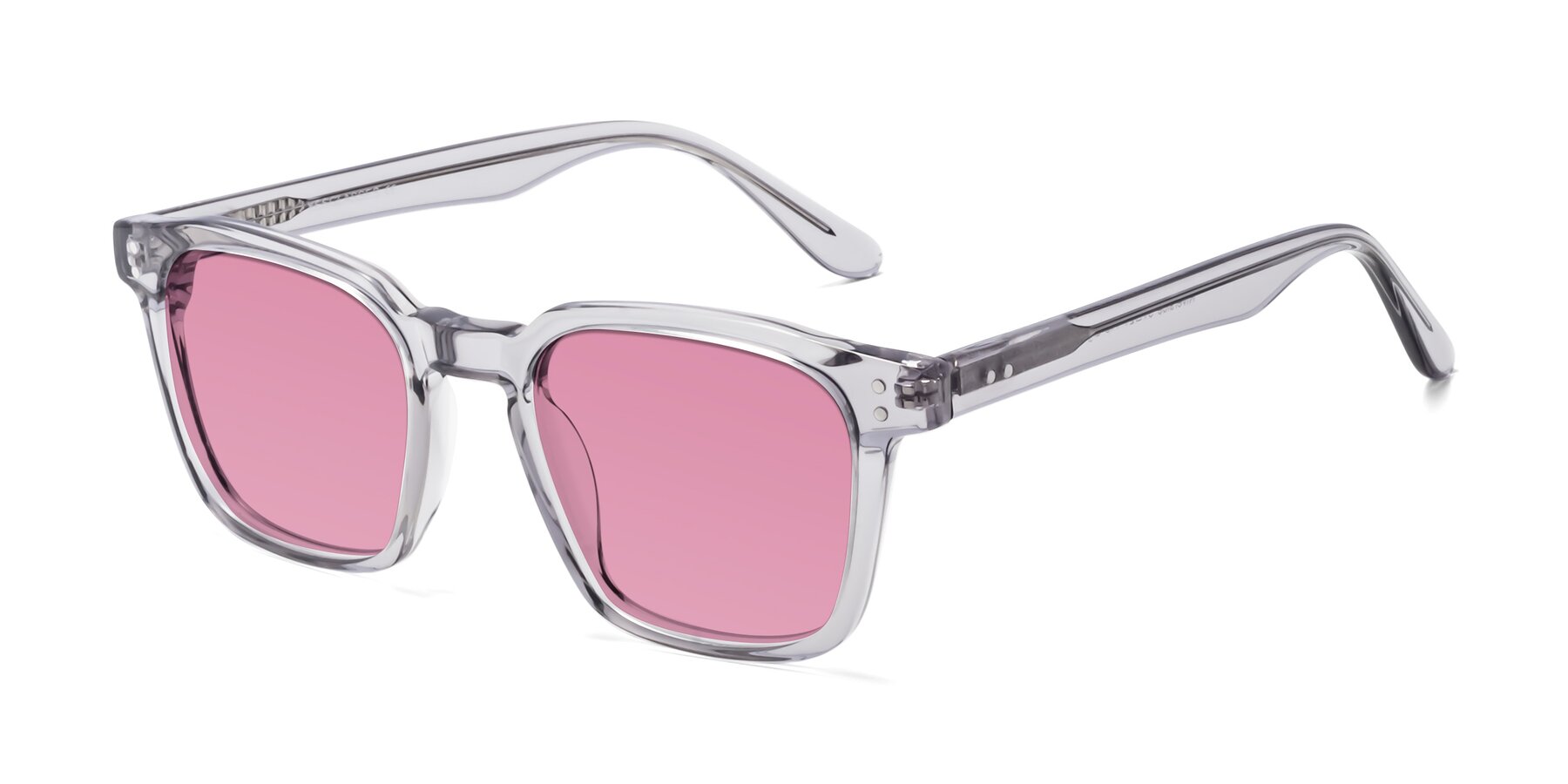 Angle of Riverside in Light Gray with Medium Wine Tinted Lenses