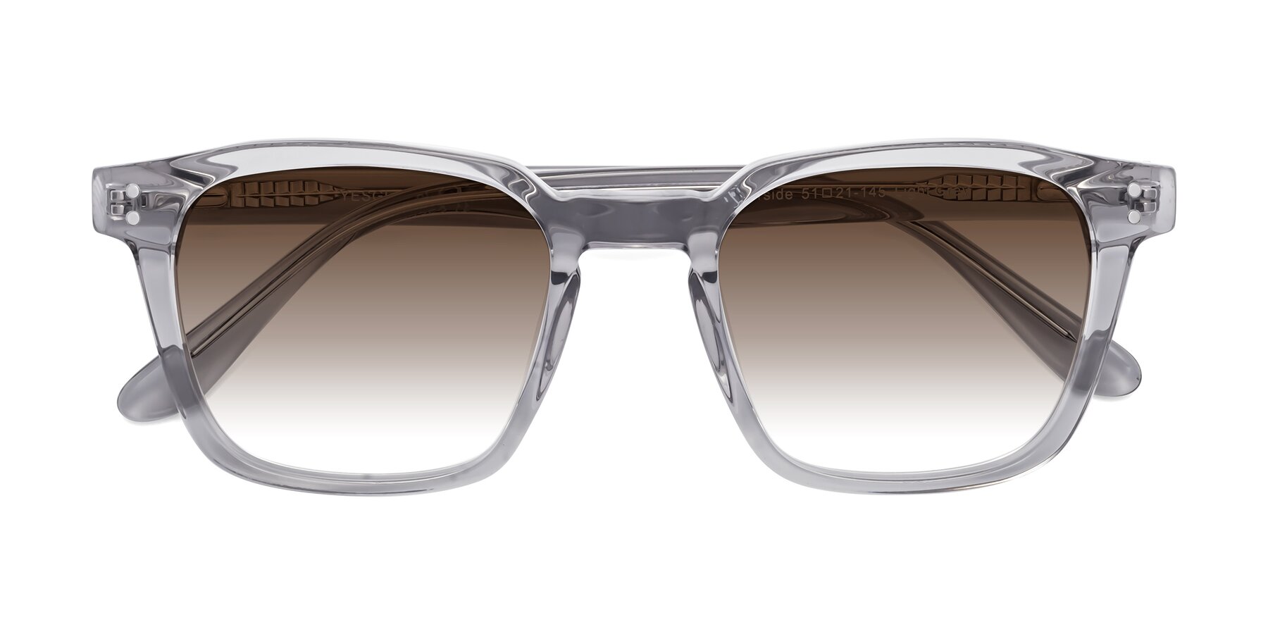 Folded Front of Riverside in Light Gray with Brown Gradient Lenses