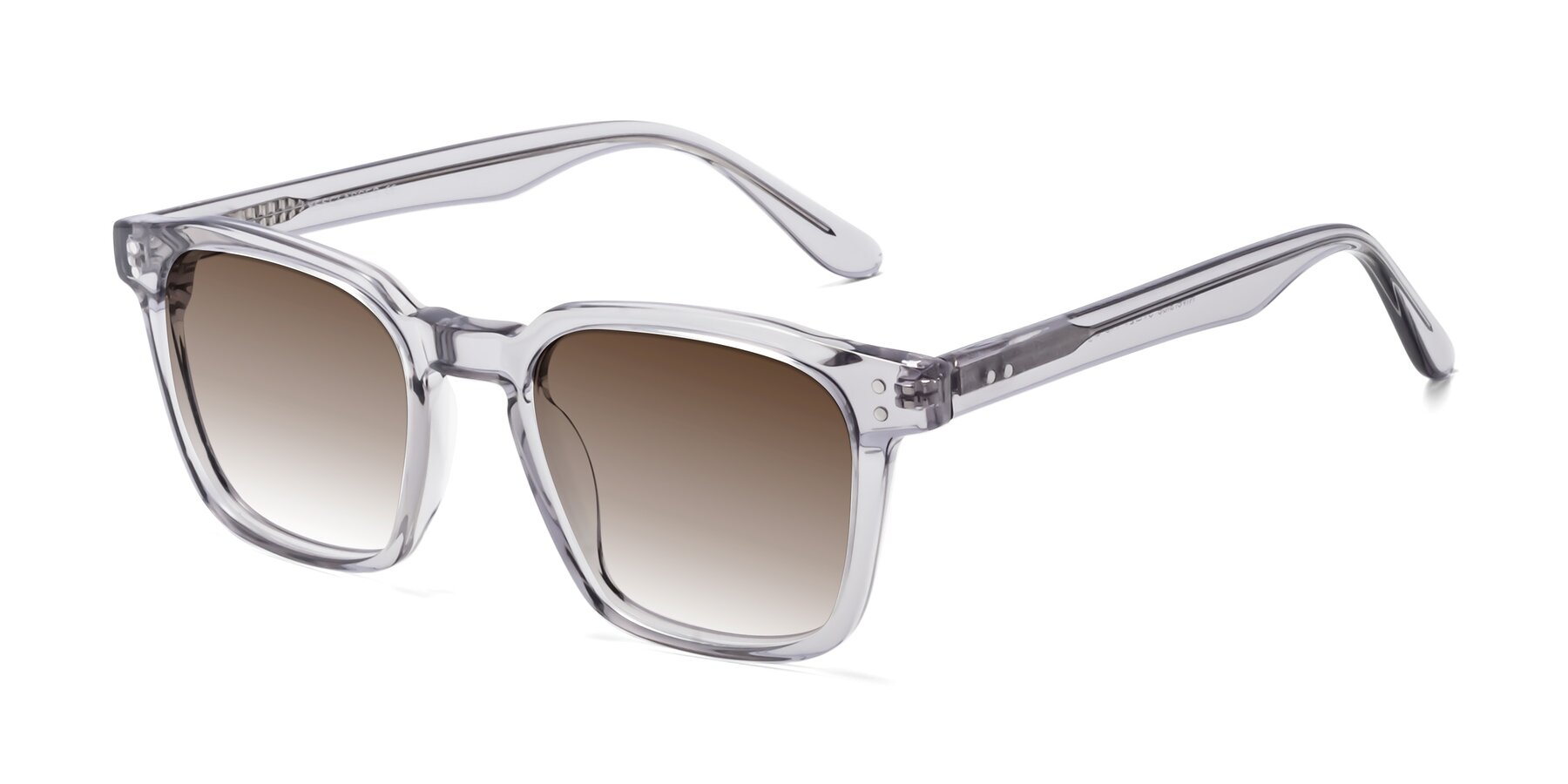 Angle of Riverside in Light Gray with Brown Gradient Lenses