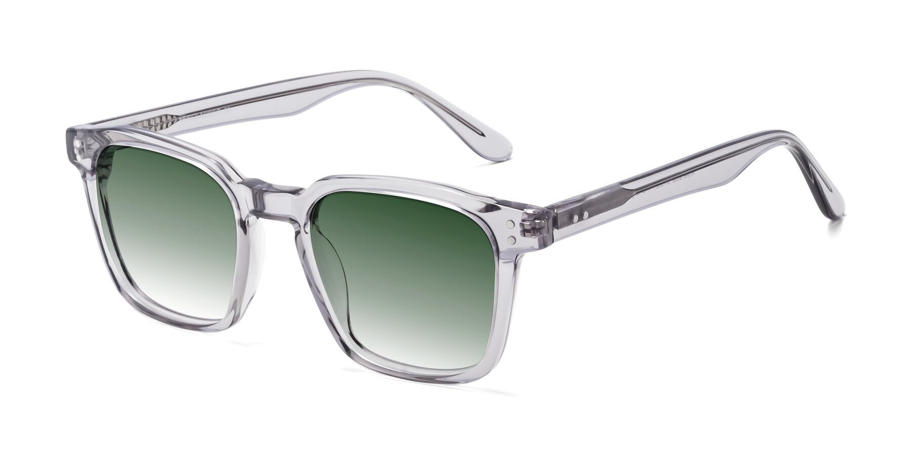 Angle of Riverside in Light Gray with Green Gradient Lenses