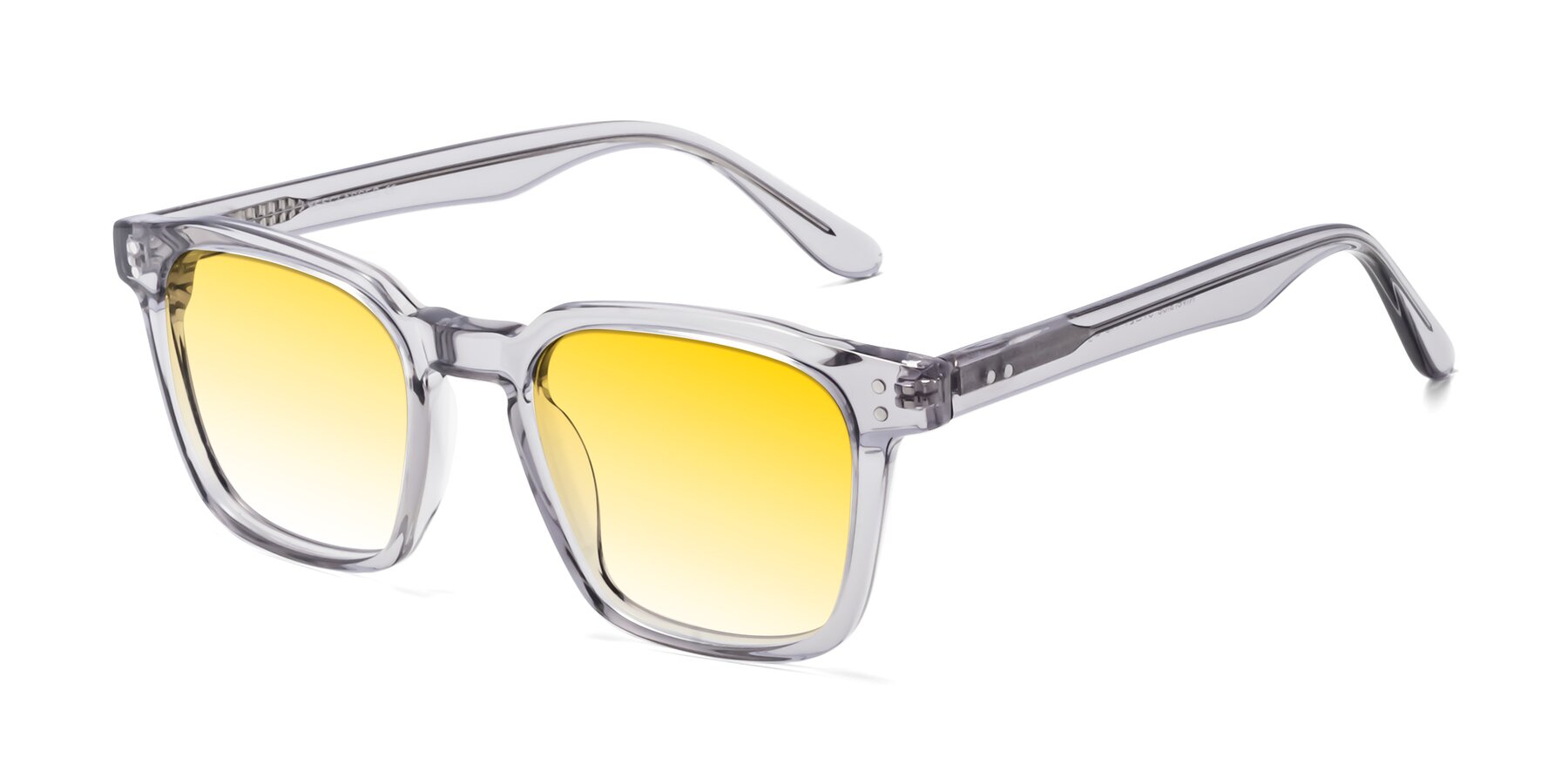 Angle of Riverside in Light Gray with Yellow Gradient Lenses