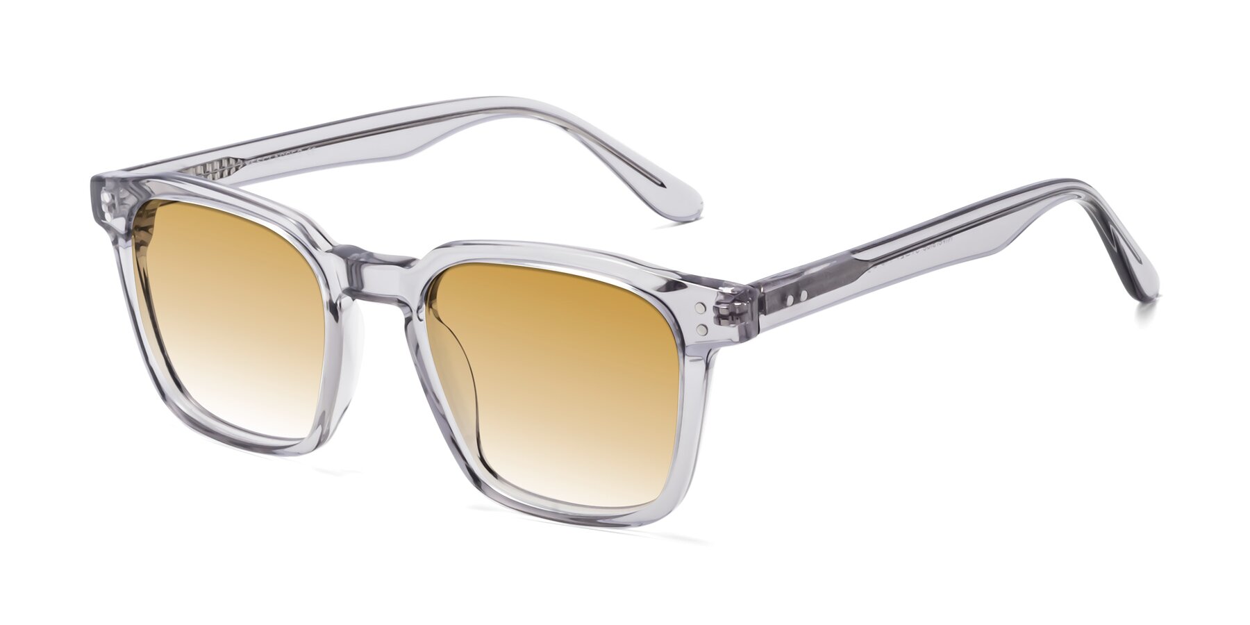 Angle of Riverside in Light Gray with Champagne Gradient Lenses