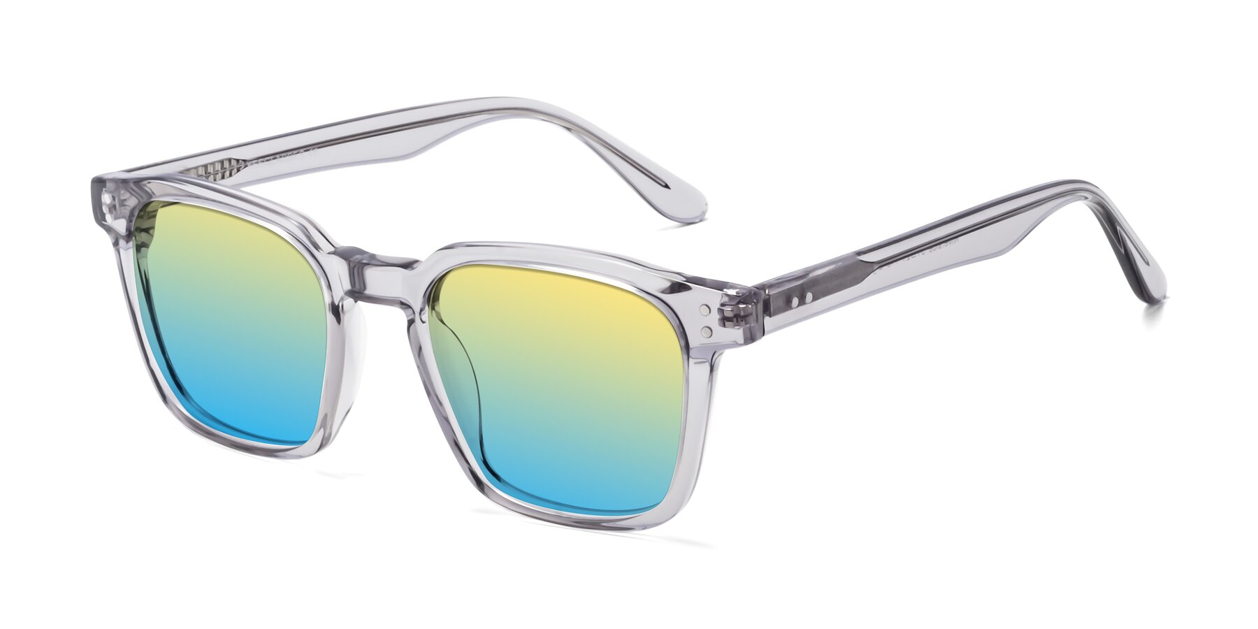 Angle of Riverside in Light Gray with Yellow / Blue Gradient Lenses