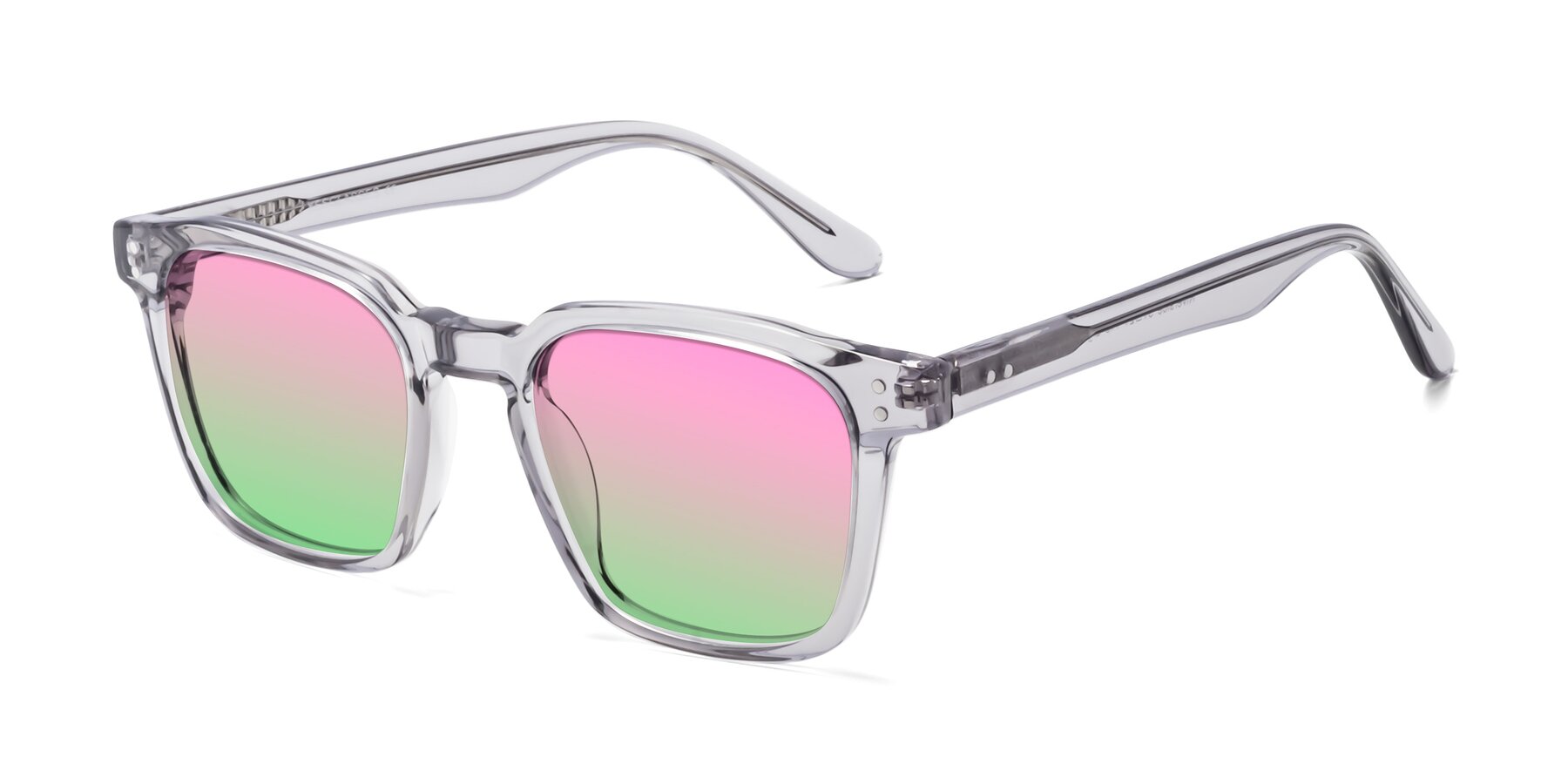 Angle of Riverside in Light Gray with Pink / Green Gradient Lenses