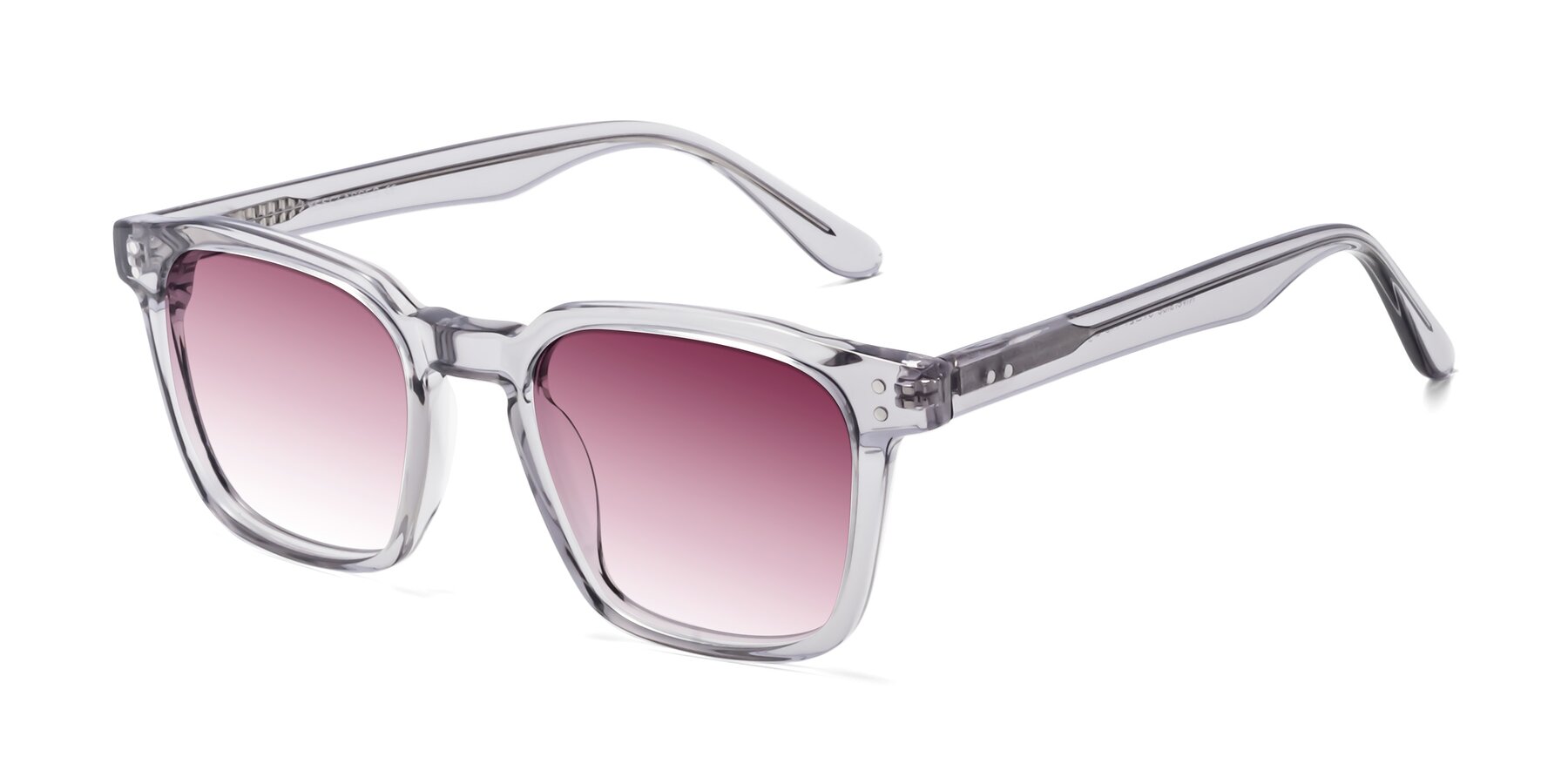 Angle of Riverside in Light Gray with Wine Gradient Lenses