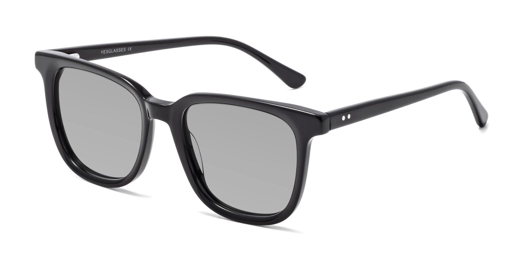 Angle of Broadway in Black with Light Gray Tinted Lenses