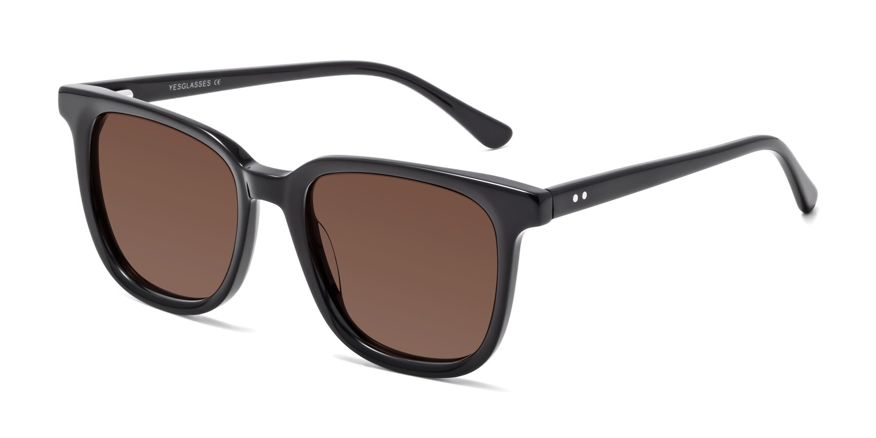 Angle of Broadway in Black with Brown Tinted Lenses